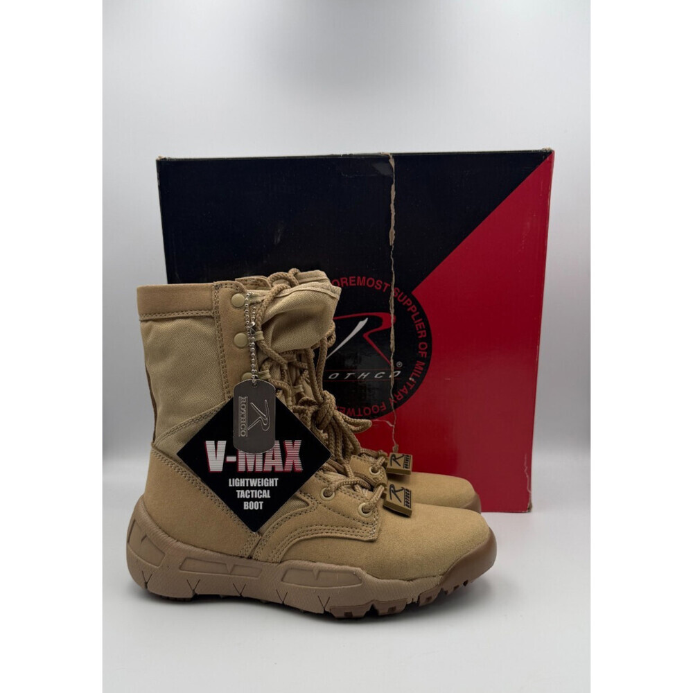 NWT Rothco V-Max Lightweight Tactical Boot Men's 5R Coyote Brown Lace Up Hiking